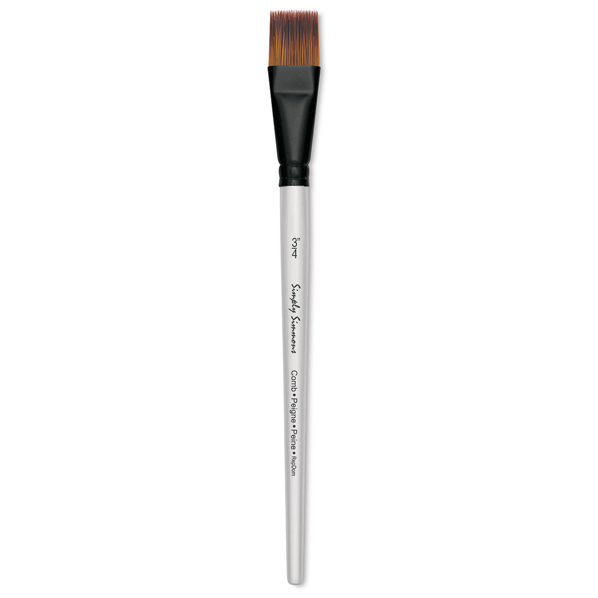 Robert Simmons Simply Simmons Synthetic Brush - Flat Comb, Short Handle, Size 3/4"