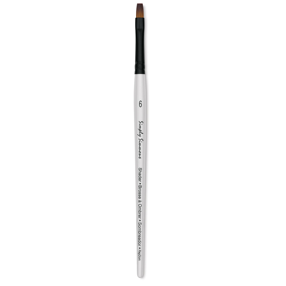 Robert Simmons Simply Simmons Synthetic Brush - Flat Shader, Short Handle, Size 6