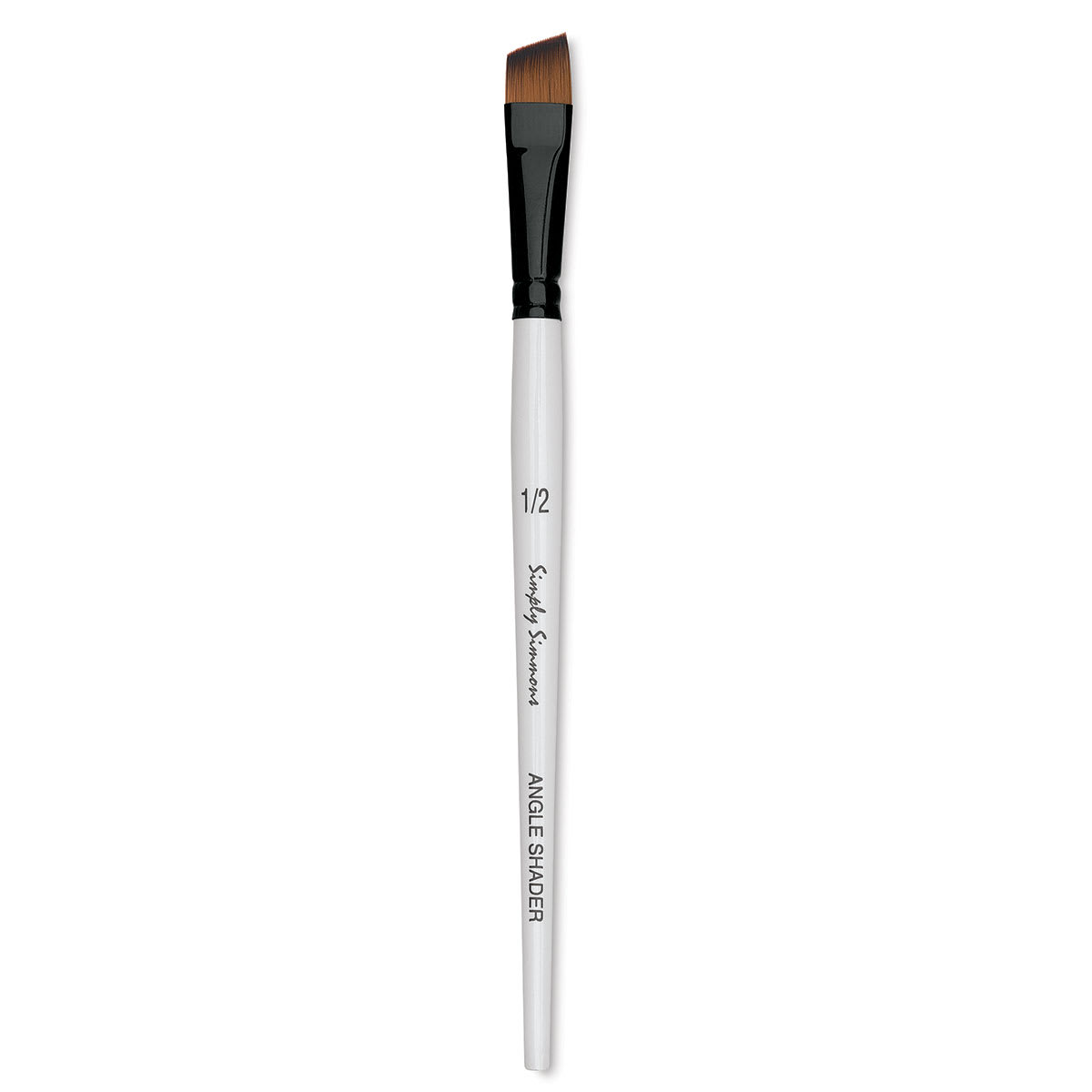 Robert Simmons Simply Simmons Synthetic Brush - Angle Shader, Short Handle, Size 1/2"