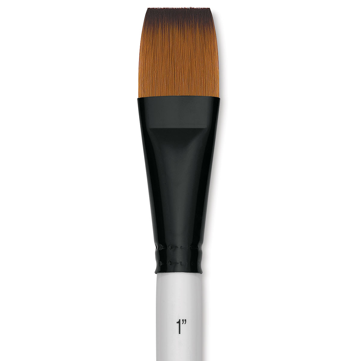 Robert Simmons Simply Simmons Synthetic Brush - Flat Wash, Short Handle, Size 1" close up