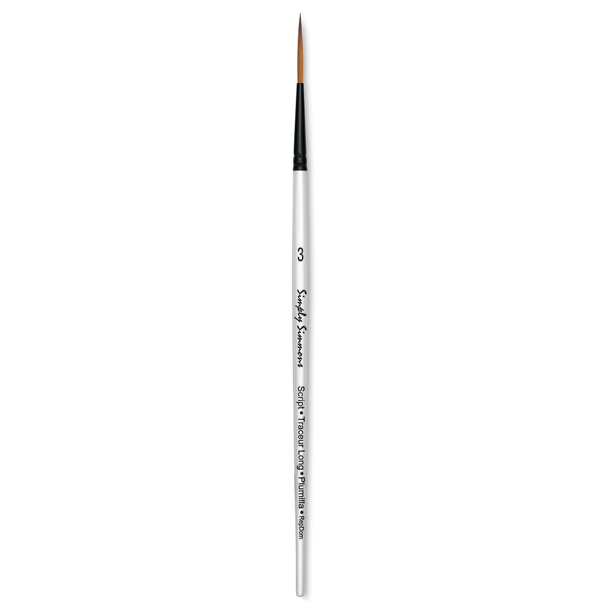 Robert Simmons Simply Simmons Synthetic Brush - Script, Short Handle, Size 3