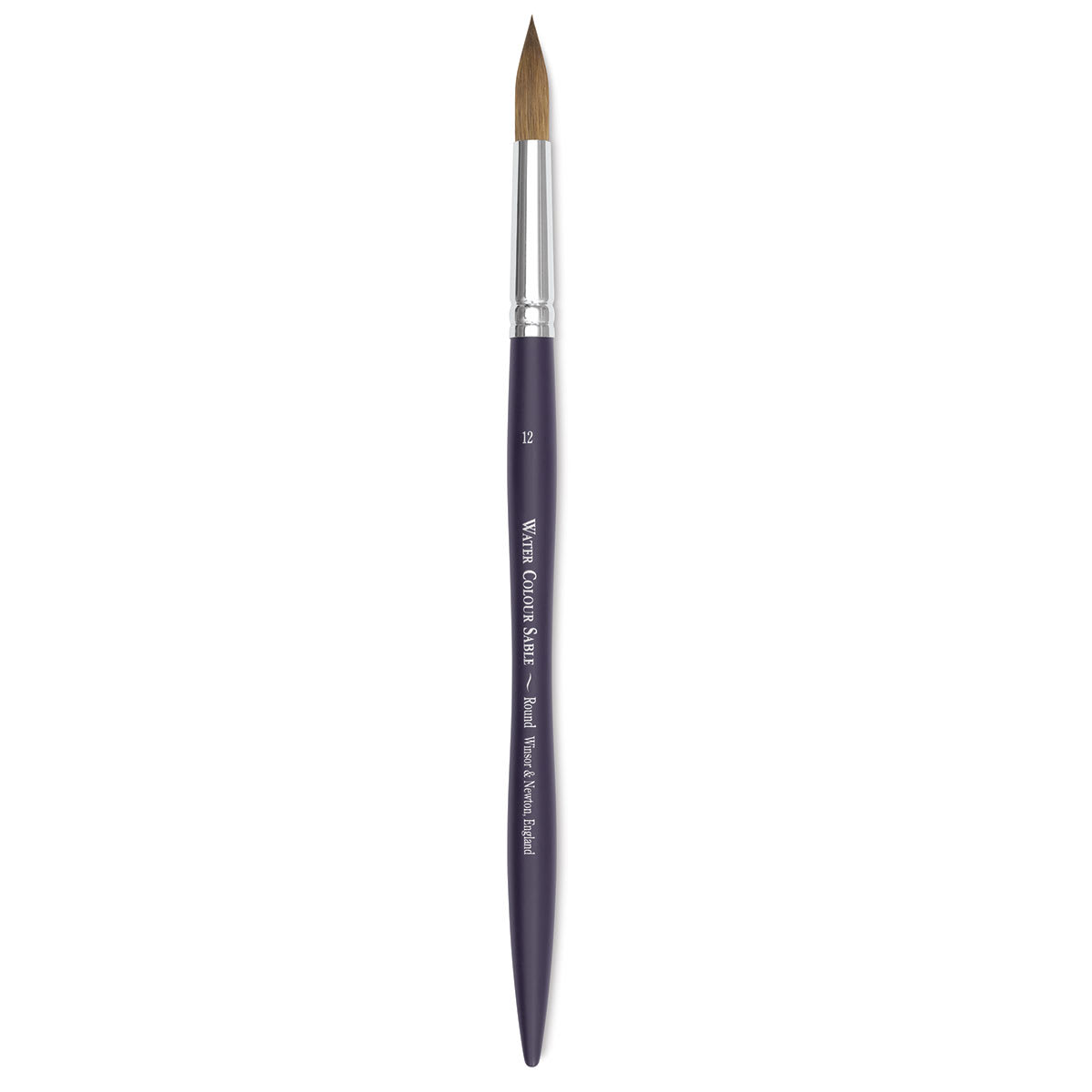 Winsor & Newton Artists' Kolinsky Sable Watercolor Brush - Round, Short Handle, Size 12
