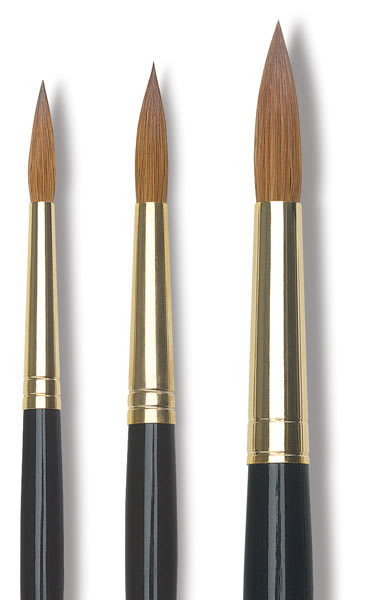 Da Vinci Maestro Kolinsky Brushes -  3 Full Belly Round Brushes