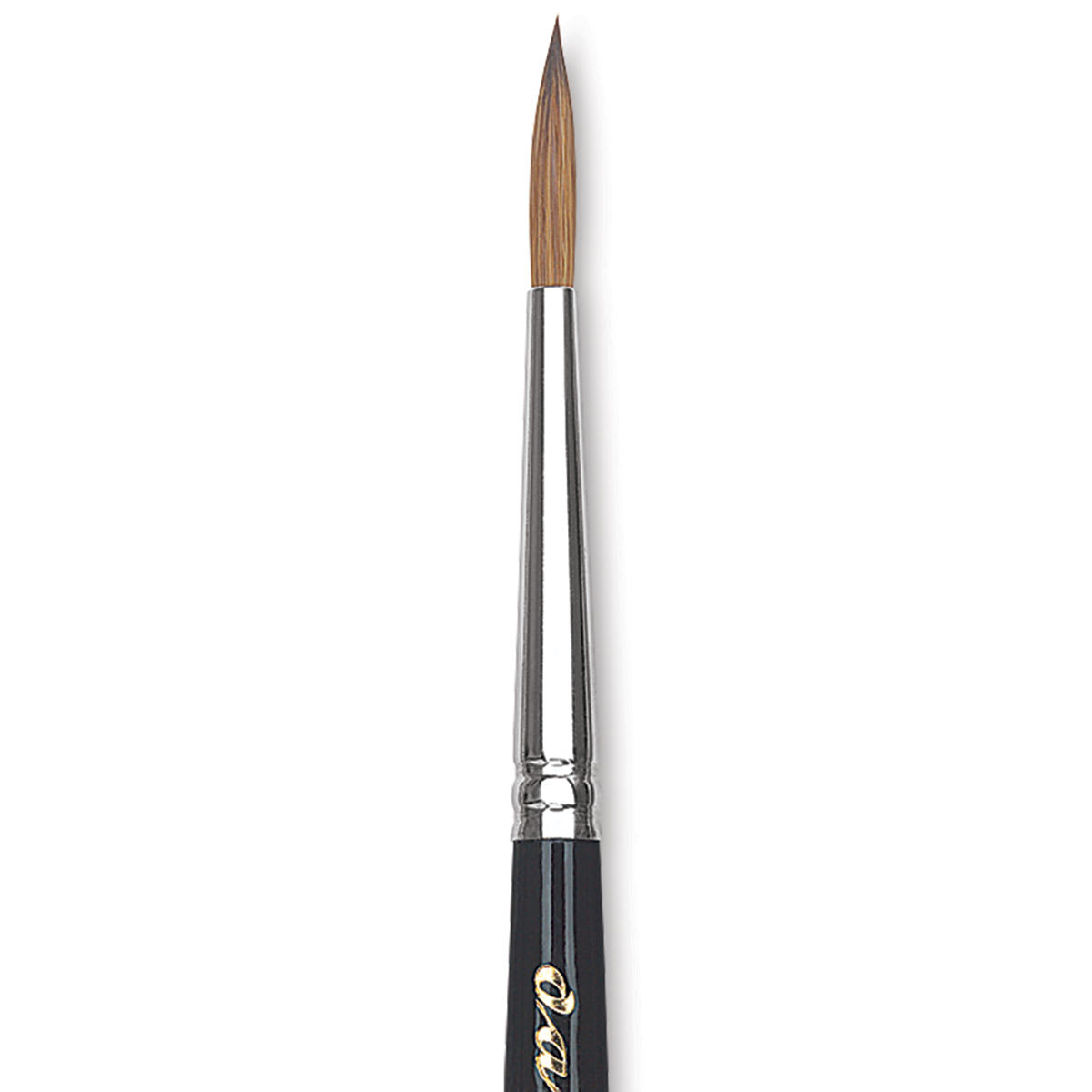 Da Vinci Maestro Kolinsky Brush - Round Travel Brush without Cap, Short Handle, Size 4 close up