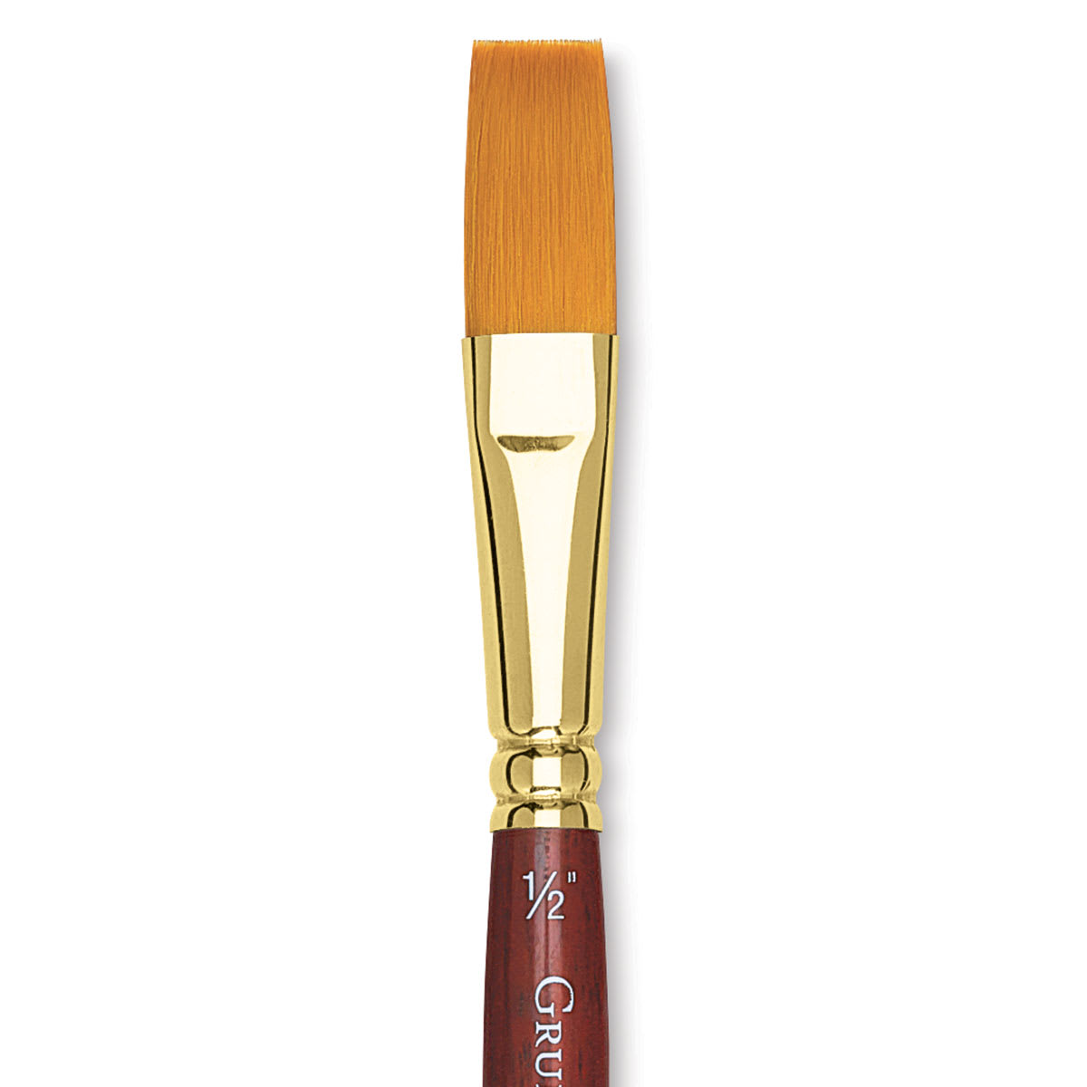 Grumbacher Goldenedge Brush - One-Stroke, Short Handle, Size 1/2" close up