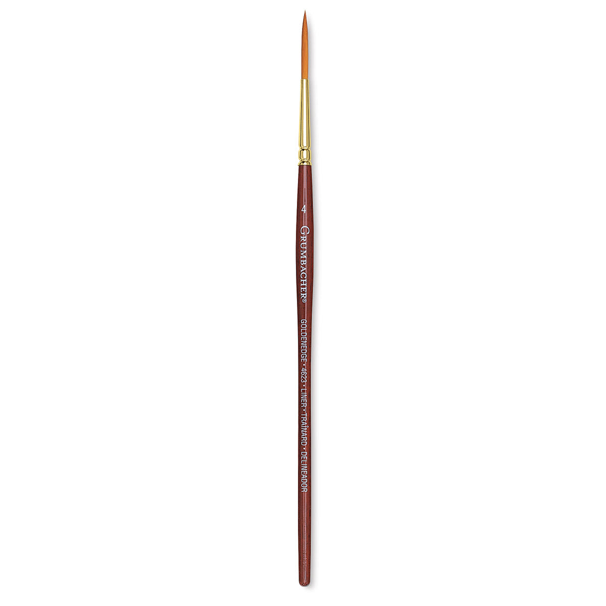 Grumbacher Goldenedge Brush - Liner, Short Handle, Size 4