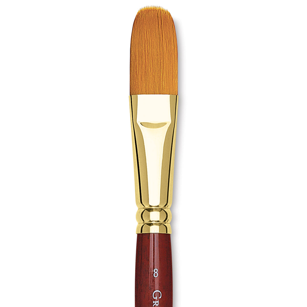 Grumbacher Goldenedge Brush - Filbert, Short Handle, Size 8