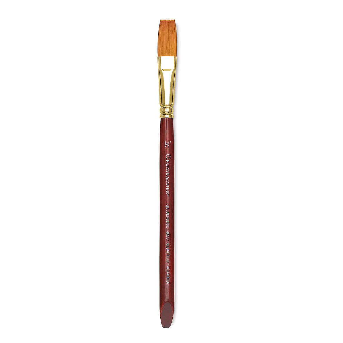 Grumbacher Goldenedge Brush - Aquarelle, Short Handle, Size 1/2"