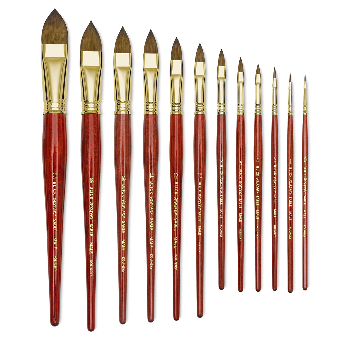Blick Master Kolinsky Sable Brushes - Filberts, Short Handle Blick Master Kolinsky Sable Brushes - Filberts, Short Handle