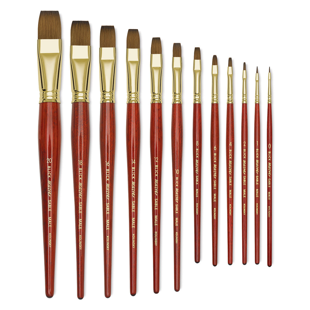Blick Master Kolinsky Sable Brushes - Brights, Short Handle Blick Master Kolinsky Sable Brushes - Brights, Short Handle