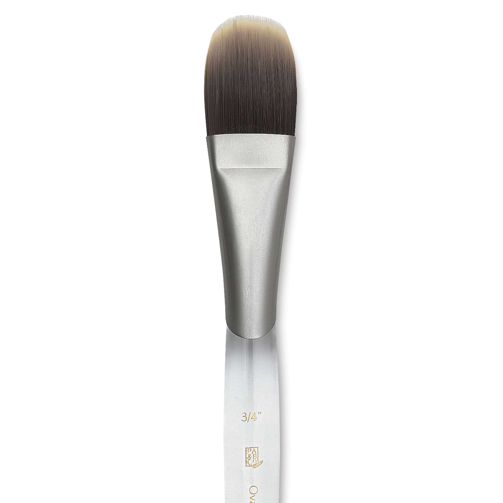 Princeton Synthetic Clear Handle Brush - Oval Wash, Short Handle, Size 3/4"