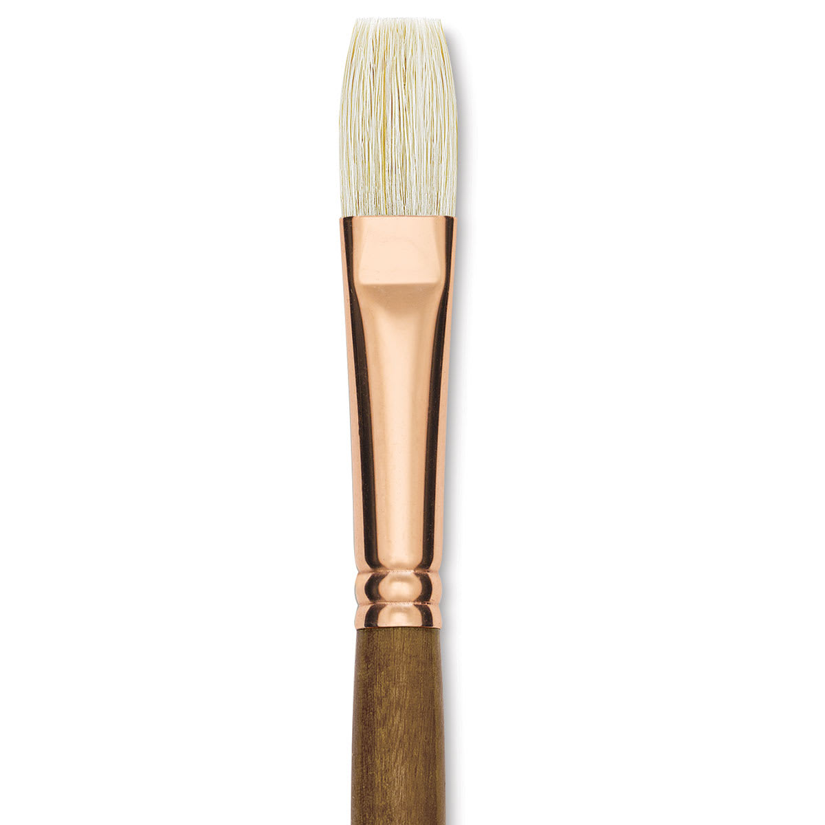 Princeton Best Natural Bristle Brush - Flat, Long Handle, Size 8 close up