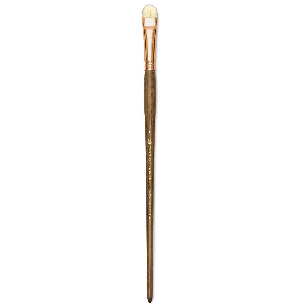 Princeton Best Natural Bristle Brush - Short Filbert, Long Handle, Size 8