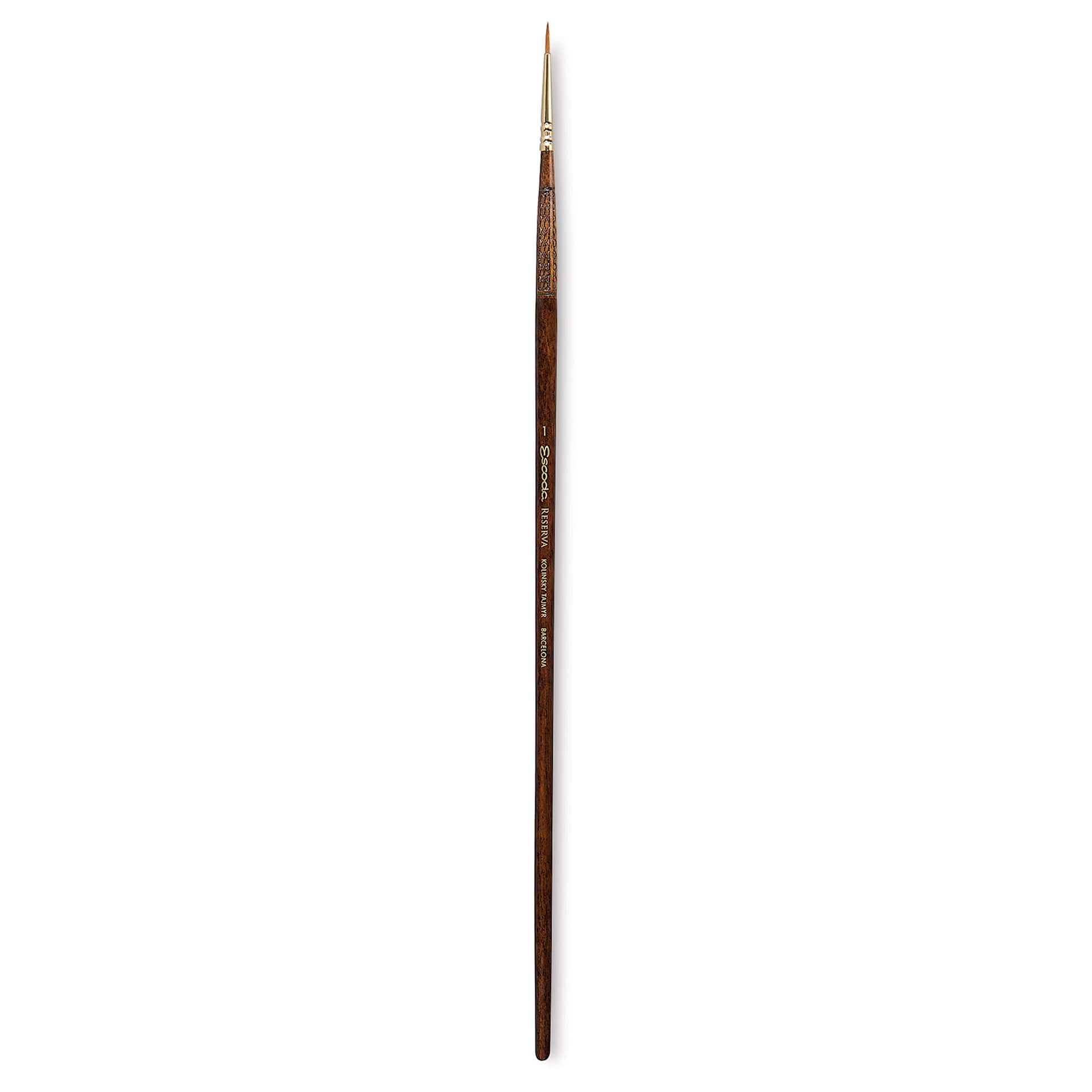 Escoda Reserva Kolinsky-Tajmyr Sable Brush - Round, Long Handle, Size 1