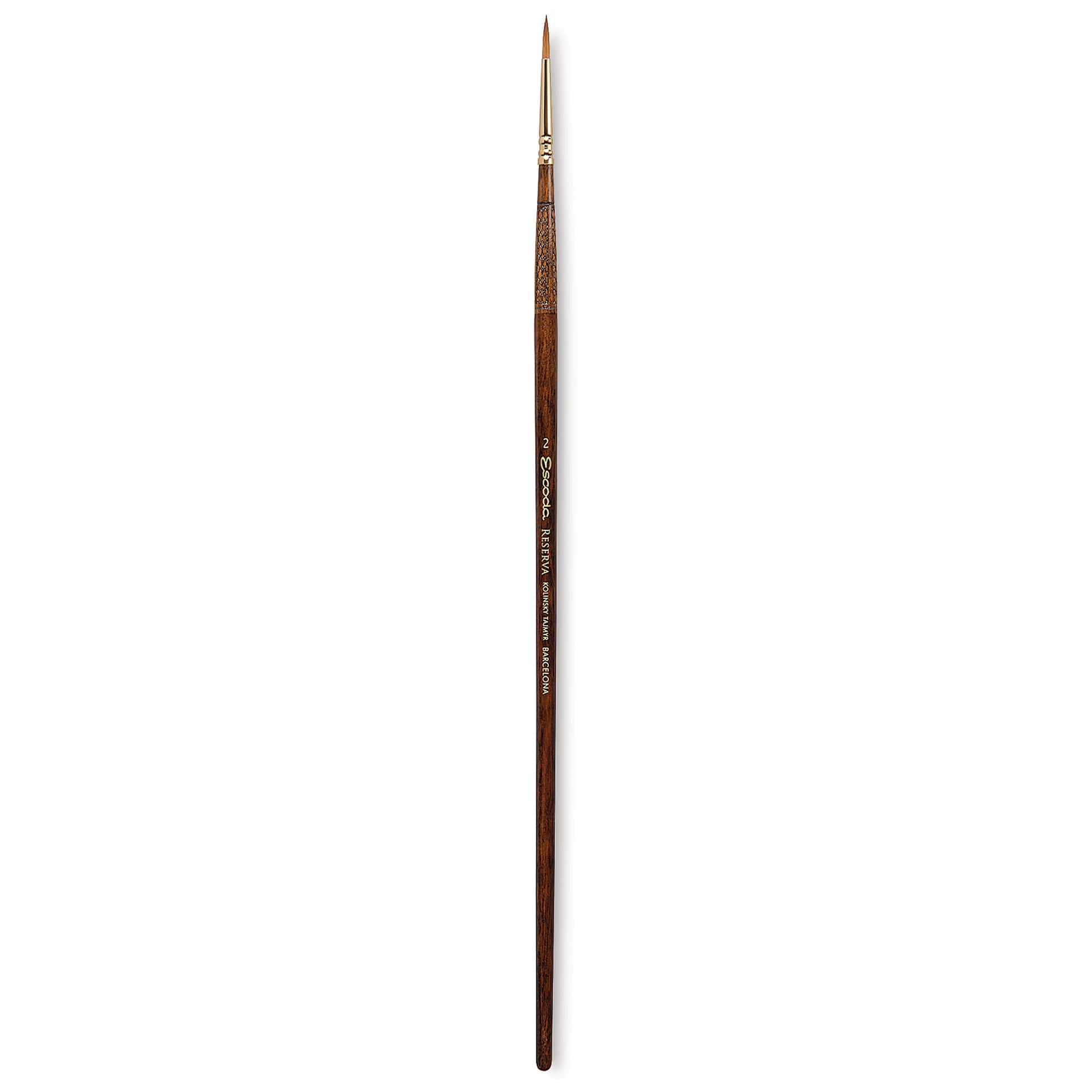 Escoda Reserva Kolinsky-Tajmyr Sable Brush - Round, Long Handle, Size 2