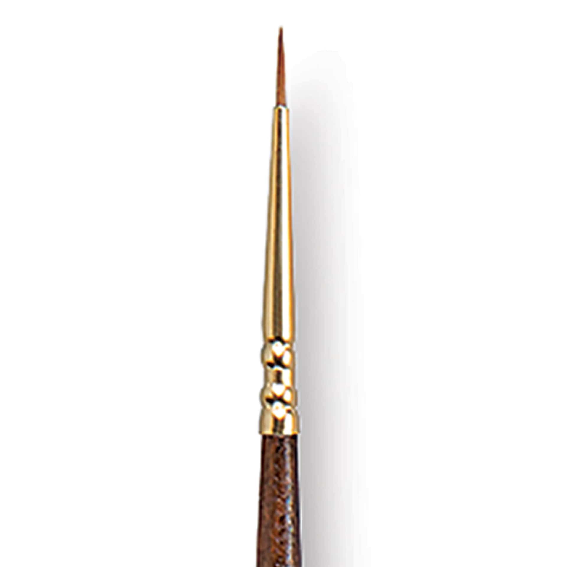 Escoda Reserva Kolinsky-Tajmyr Sable Brush - Round, Long Handle, Size 2/0 close up