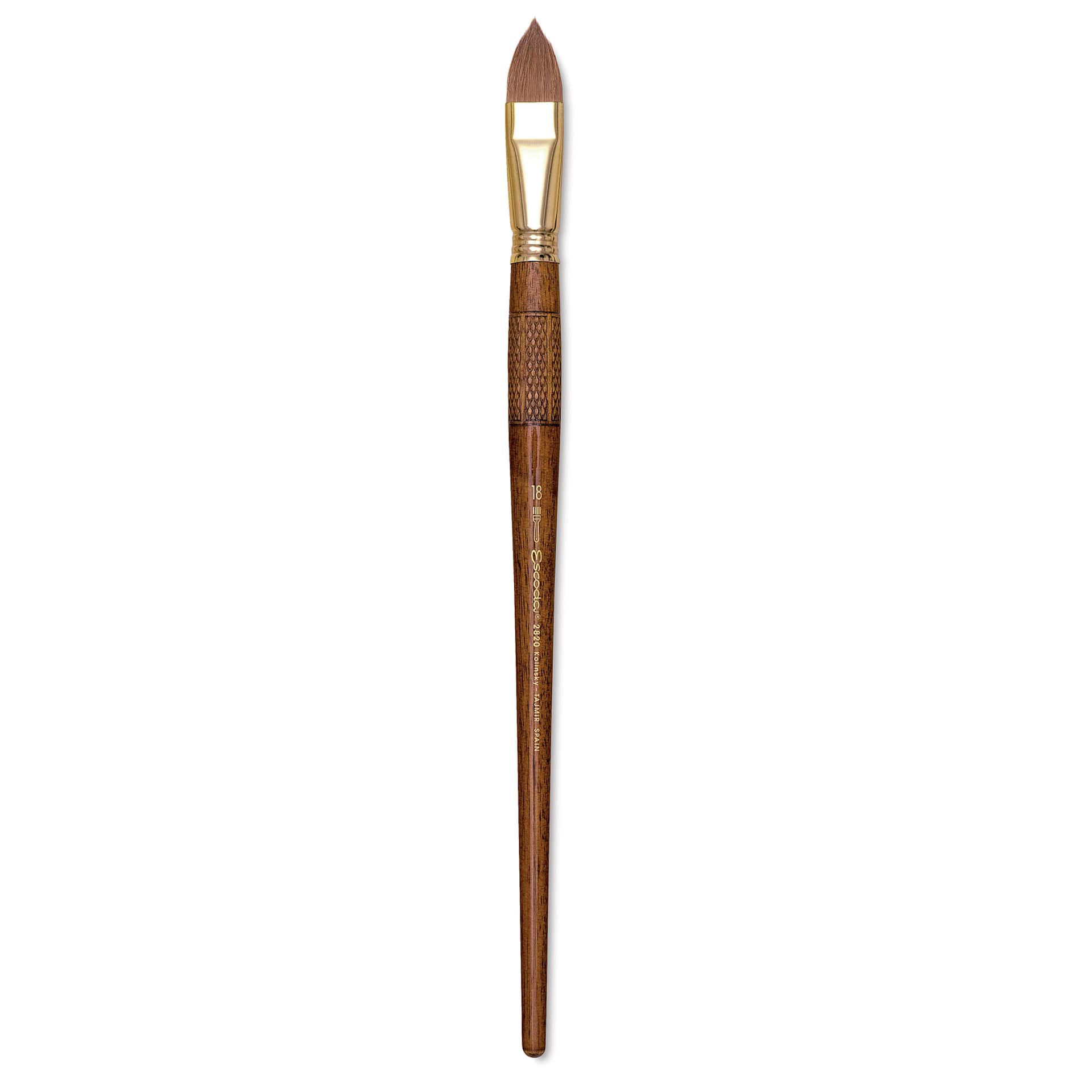 Escoda Reserva Kolinsky-Tajmyr Sable Brush - Filbert, Long Handle, Size 18