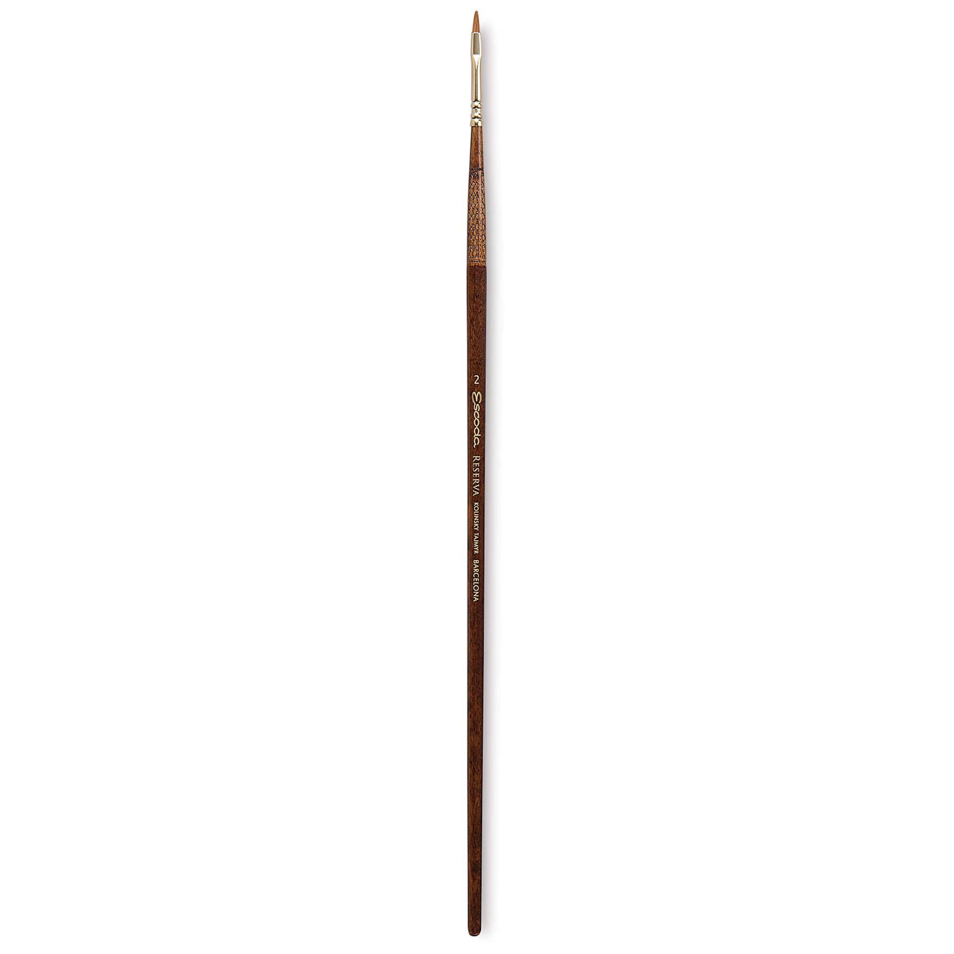 Escoda Reserva Kolinsky-Tajmyr Sable Brush - Bright, Long Handle, Size 2