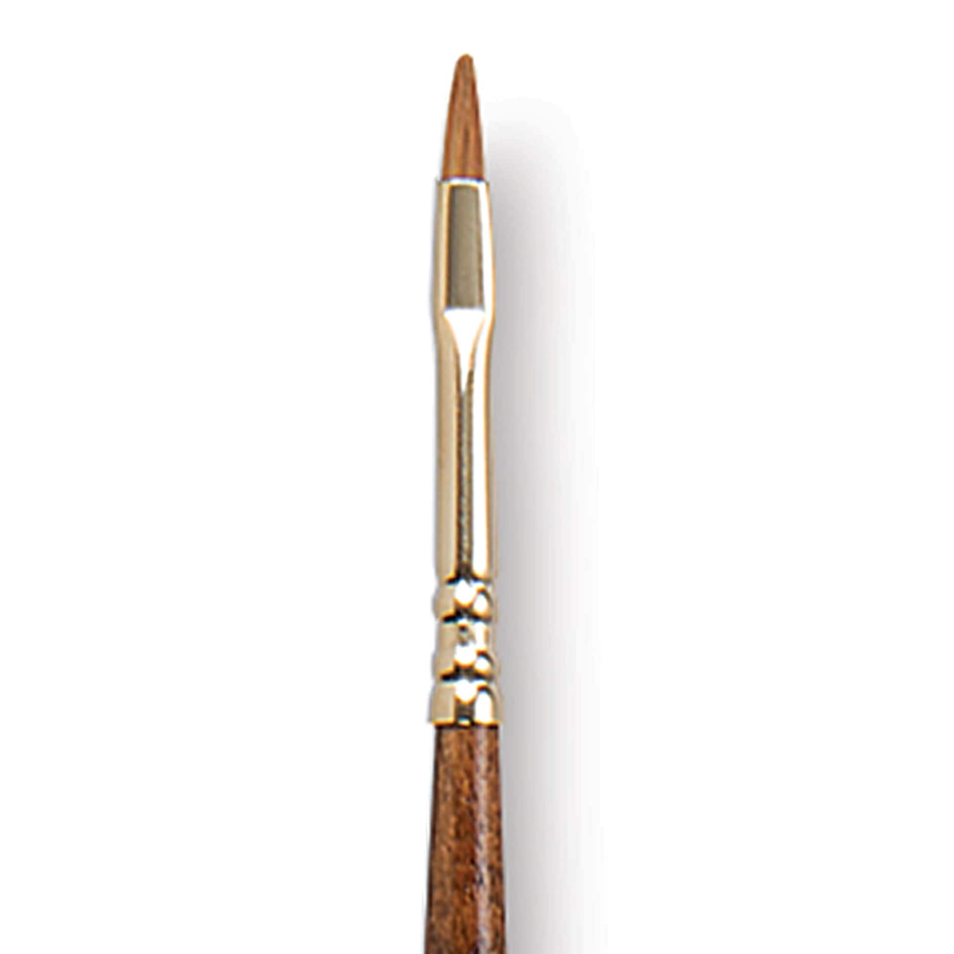 Escoda Reserva Kolinsky-Tajmyr Sable Brush - Bright, Long Handle, Size 2 close up