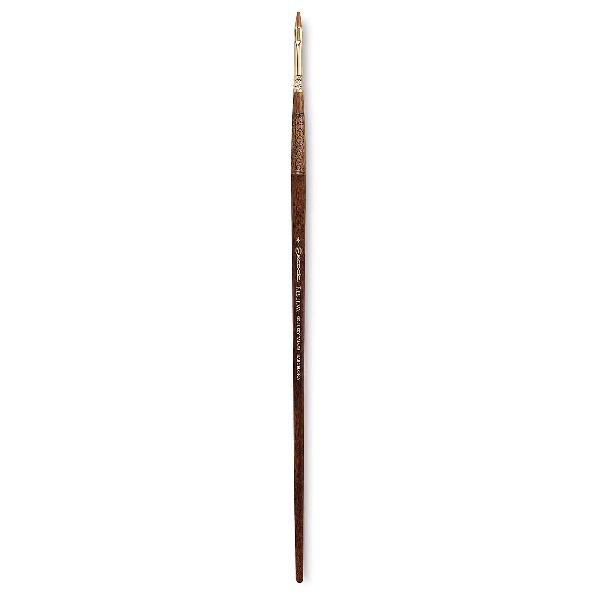 Escoda Reserva Kolinsky-Tajmyr Sable Brush - Bright, Long Handle, Size 4