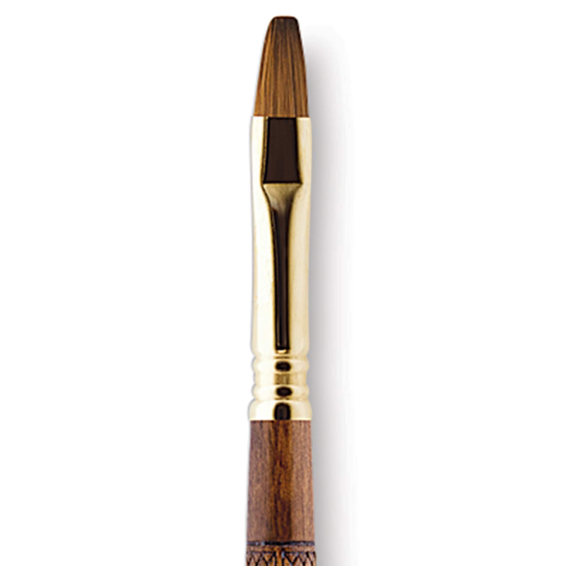 Escoda Reserva Kolinsky-Tajmyr Sable Brush - Bright, Long Handle, Size 10 close up Escoda Reserva Kolinsky-Tajmyr Sable Brush - Bright, Long Handle, Size 10 close up