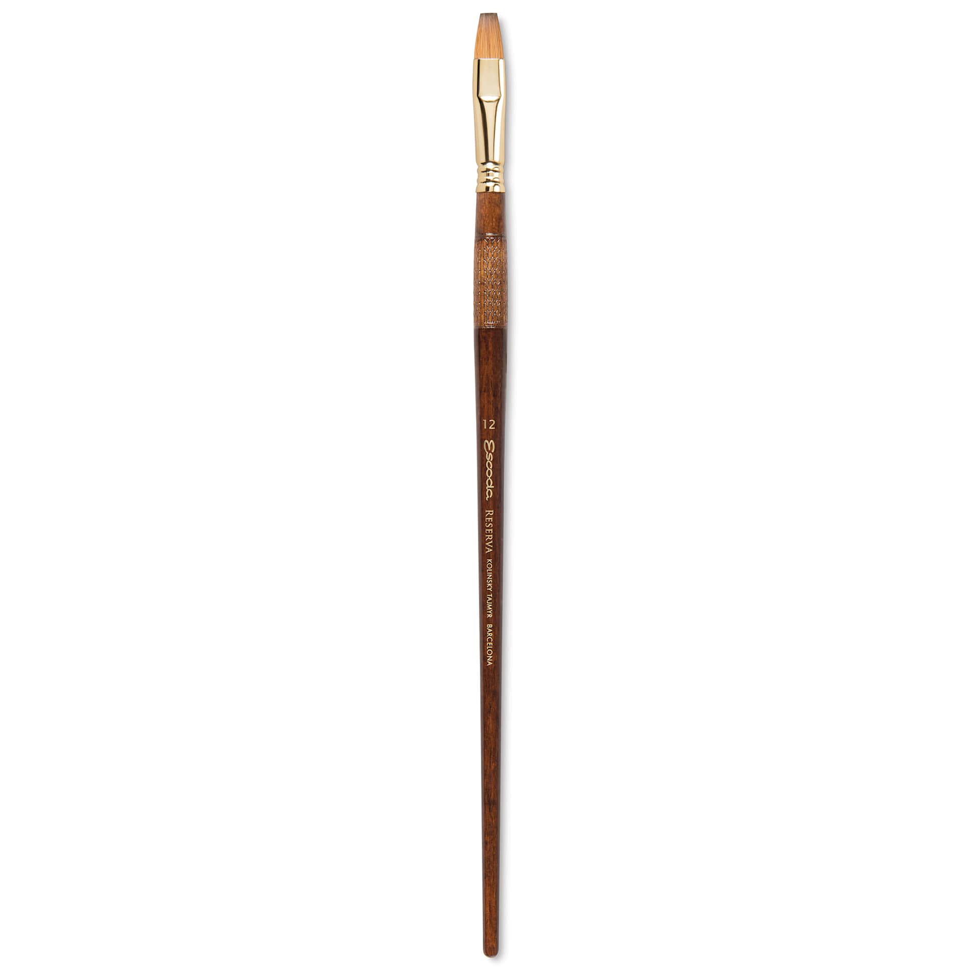 Escoda Reserva Kolinsky-Tajmyr Sable Brush - Bright, Long Handle, Size 12