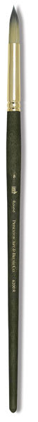 Princeton Umbria Series Synthetic Brushes - Single Round brush shown upright Princeton Umbria Series Synthetic Brushes - Single Round brush shown upright