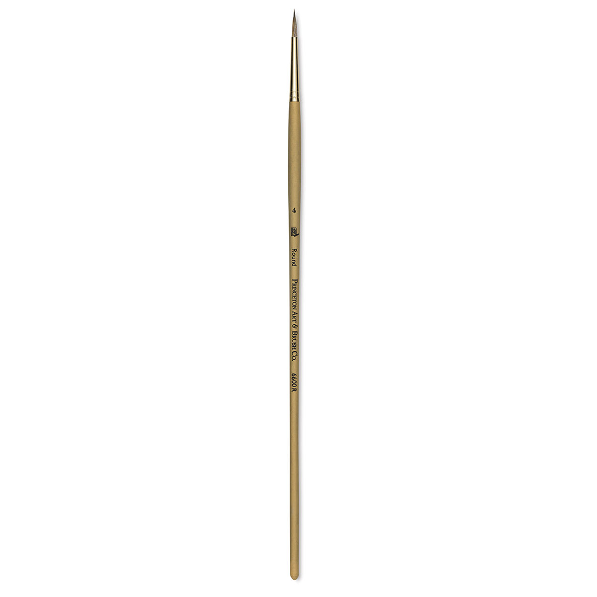 Princeton Synthetic Mongoose Brush - Round, Long Handle, Size 4