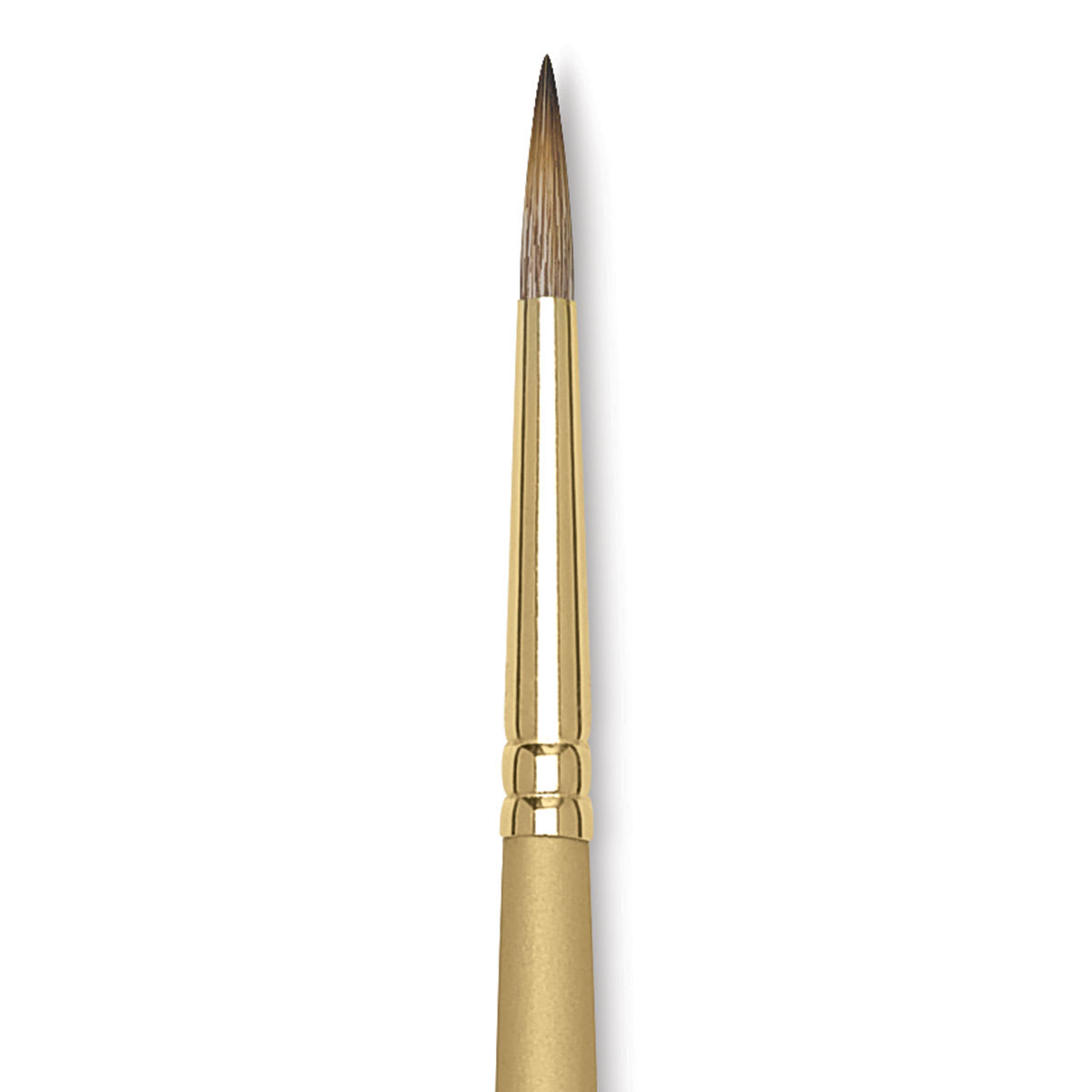 Princeton Synthetic Mongoose Brush - Round, Long Handle, Size 6 close up