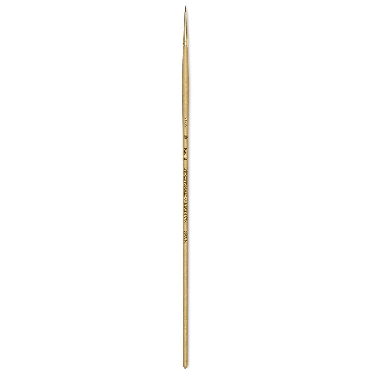 Princeton Synthetic Mongoose Brush - Round, Long Handle, Size 2/0