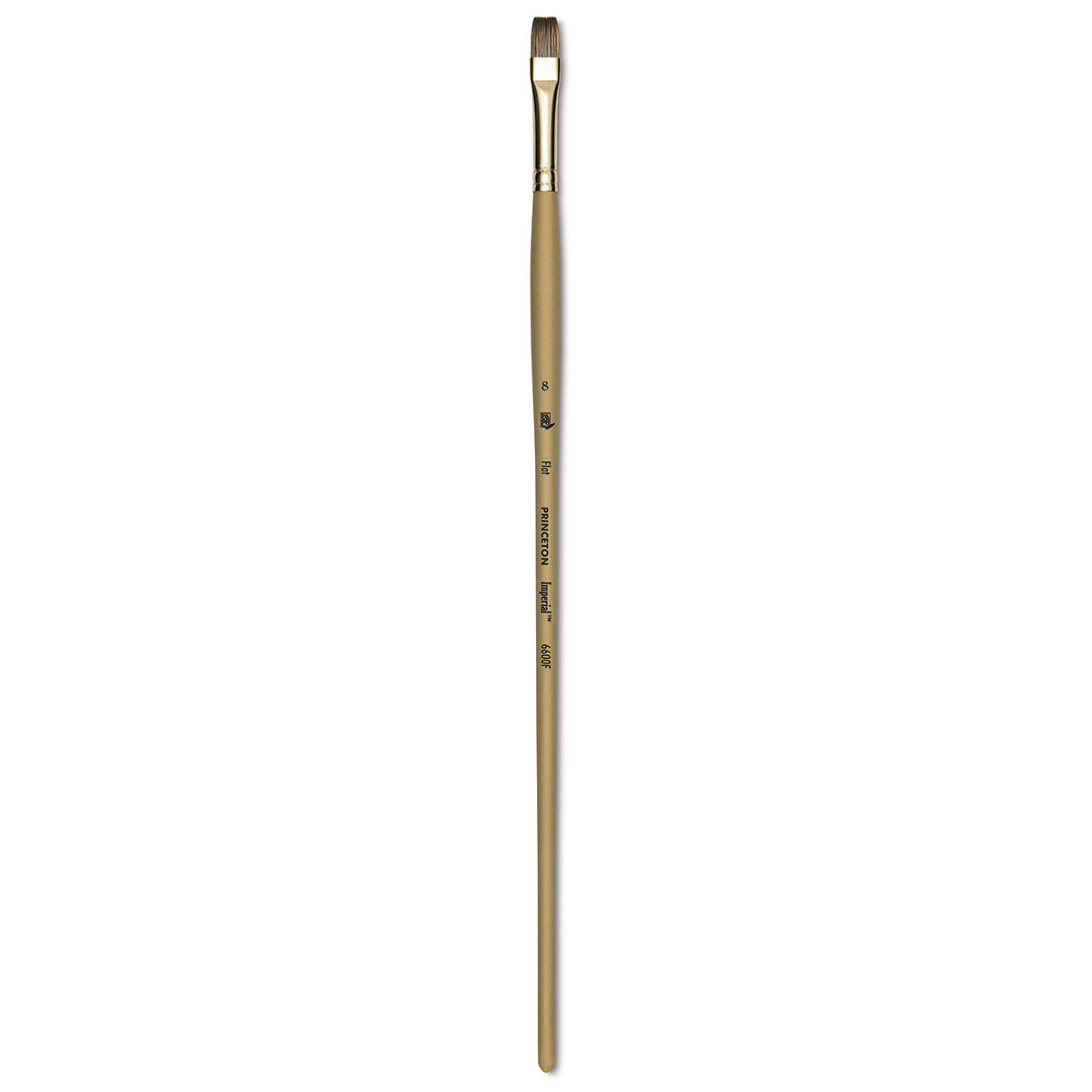 Princeton Synthetic Mongoose Brush - Flat, Long Handle, Size 8