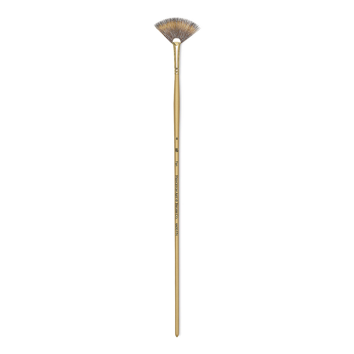 Princeton Synthetic Mongoose Brush - Fan, Long Handle, Size 4