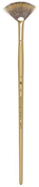 Princeton Imperial Synthetic Mongoose Brushes - Long handled Fan Brush shown upright Princeton Imperial Synthetic Mongoose Brushes - Long handled Fan Brush shown upright