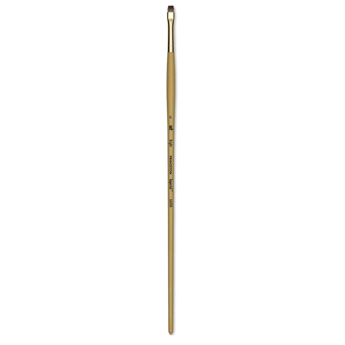Princeton Synthetic Mongoose Brush - Bright, Long Handle, Size 6