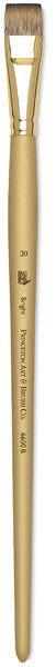 Princeton Imperial Synthetic Mongoose Brushes - Long handled Bright Brush shown upright Princeton Imperial Synthetic Mongoose Brushes - Long handled Bright Brush shown upright