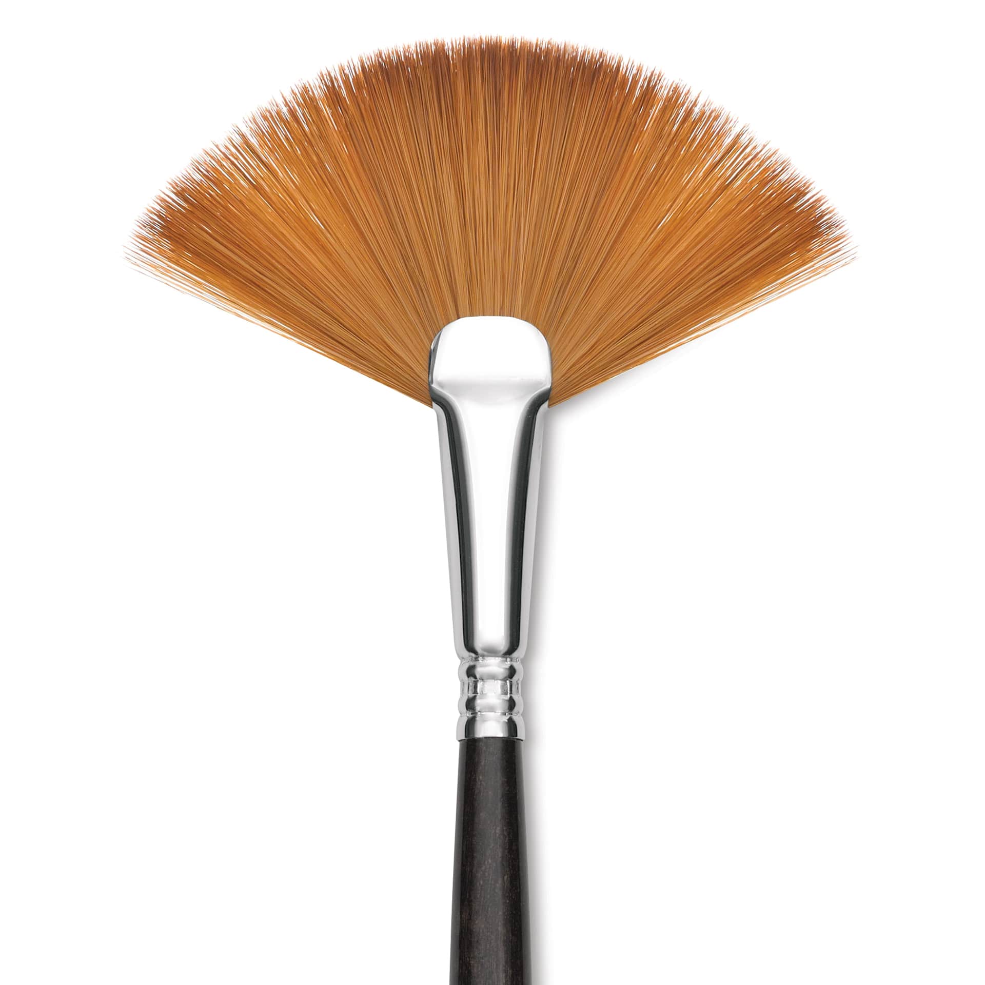 Escoda Prado Tame Synthetic Brush - Fan, Long Handle, Size 6 (Close-up of brush)
