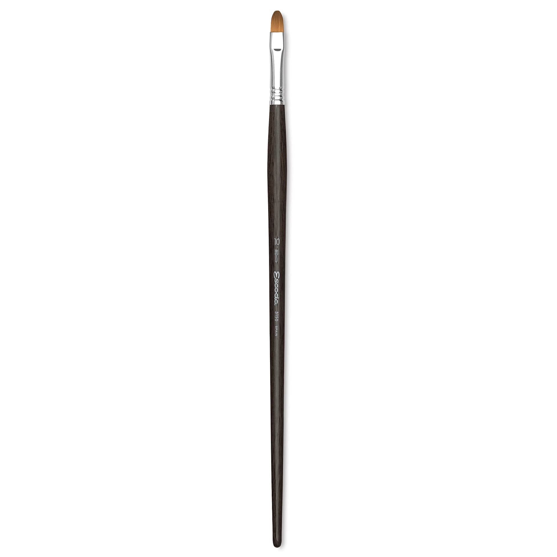 Escoda Prado Tame Synthetic Brush - Bright, Long Handle, Size 10