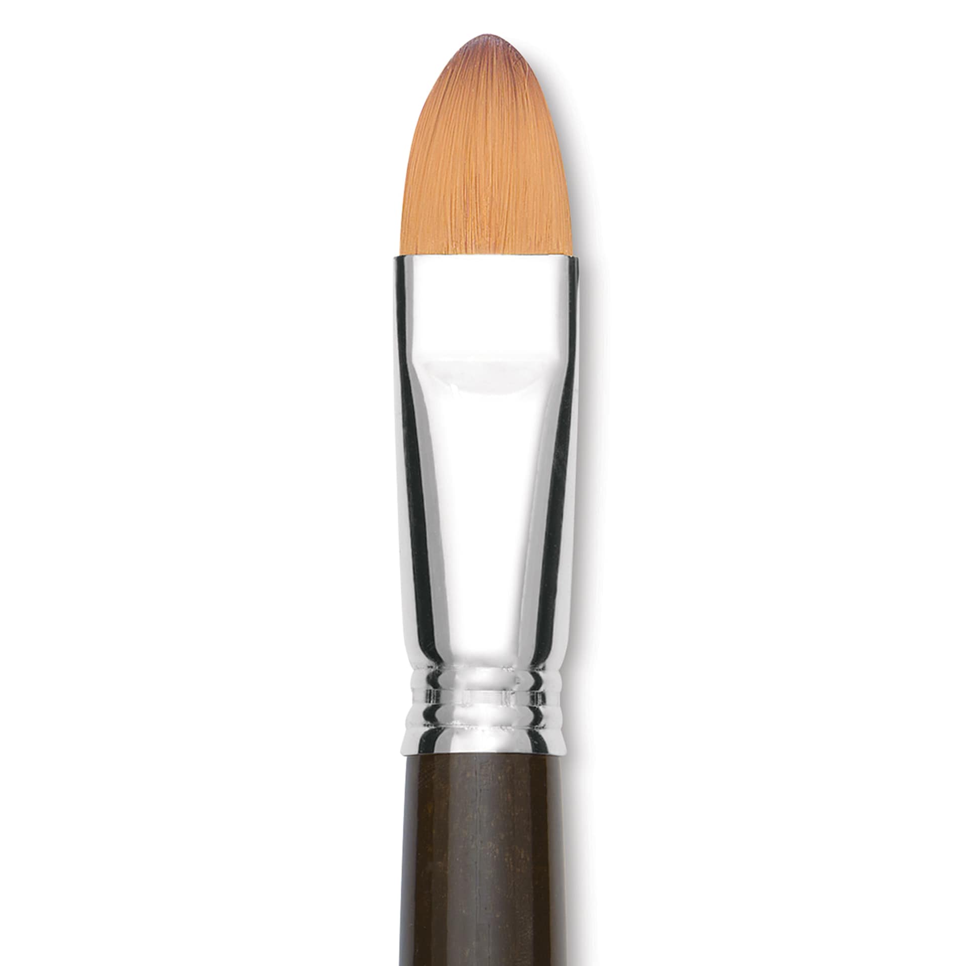 Escoda Prado Tame Synthetic Brush - Bright, Long Handle, Size 20 (Close-up of brush)