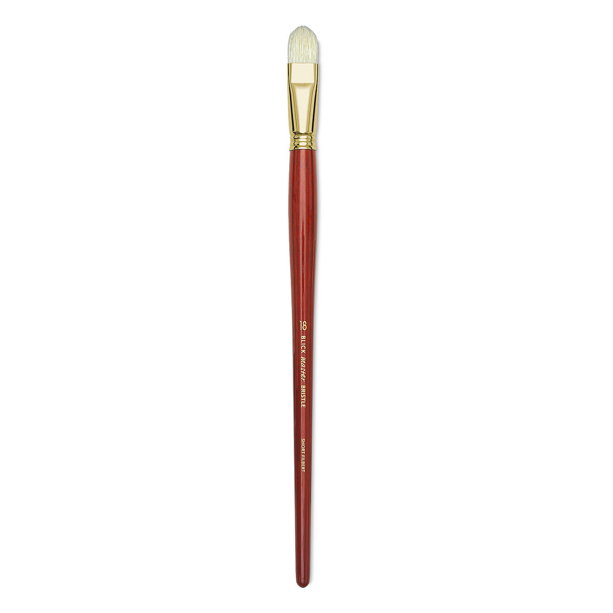 Blick Master Bristle Brush - Short Filbert, Long Handle, Size 18