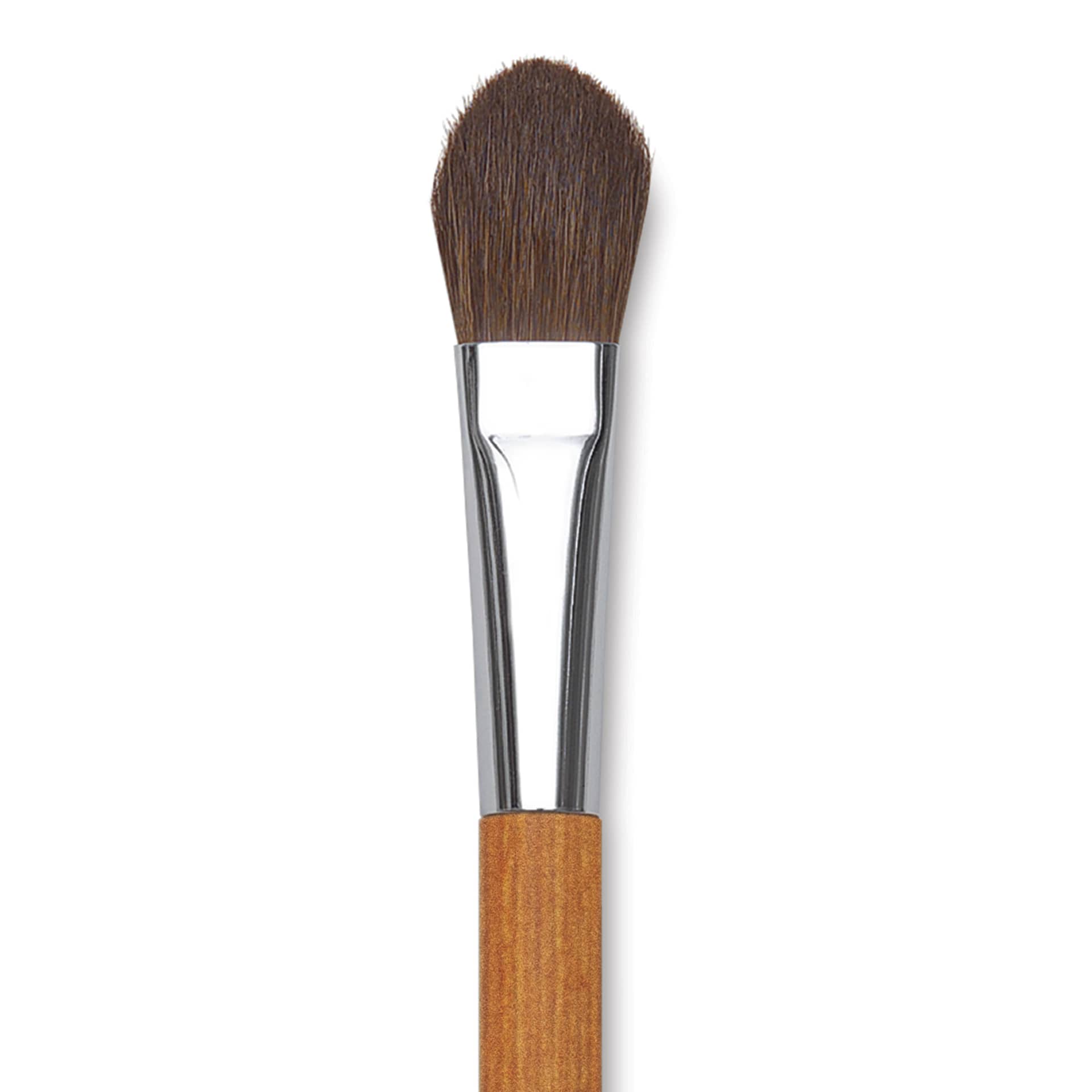 Holbein Pastel Brush - 7/16", Oval Blender, Horse hair, close-up