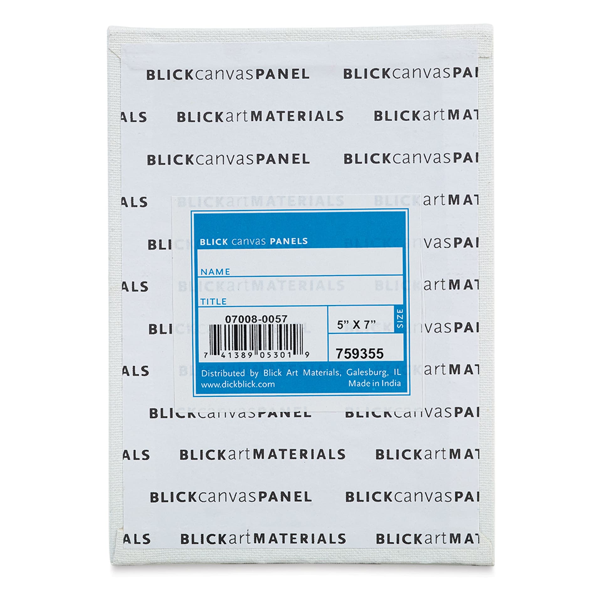 Blick Studio Cotton Canvas Panel - 5" x 7" back