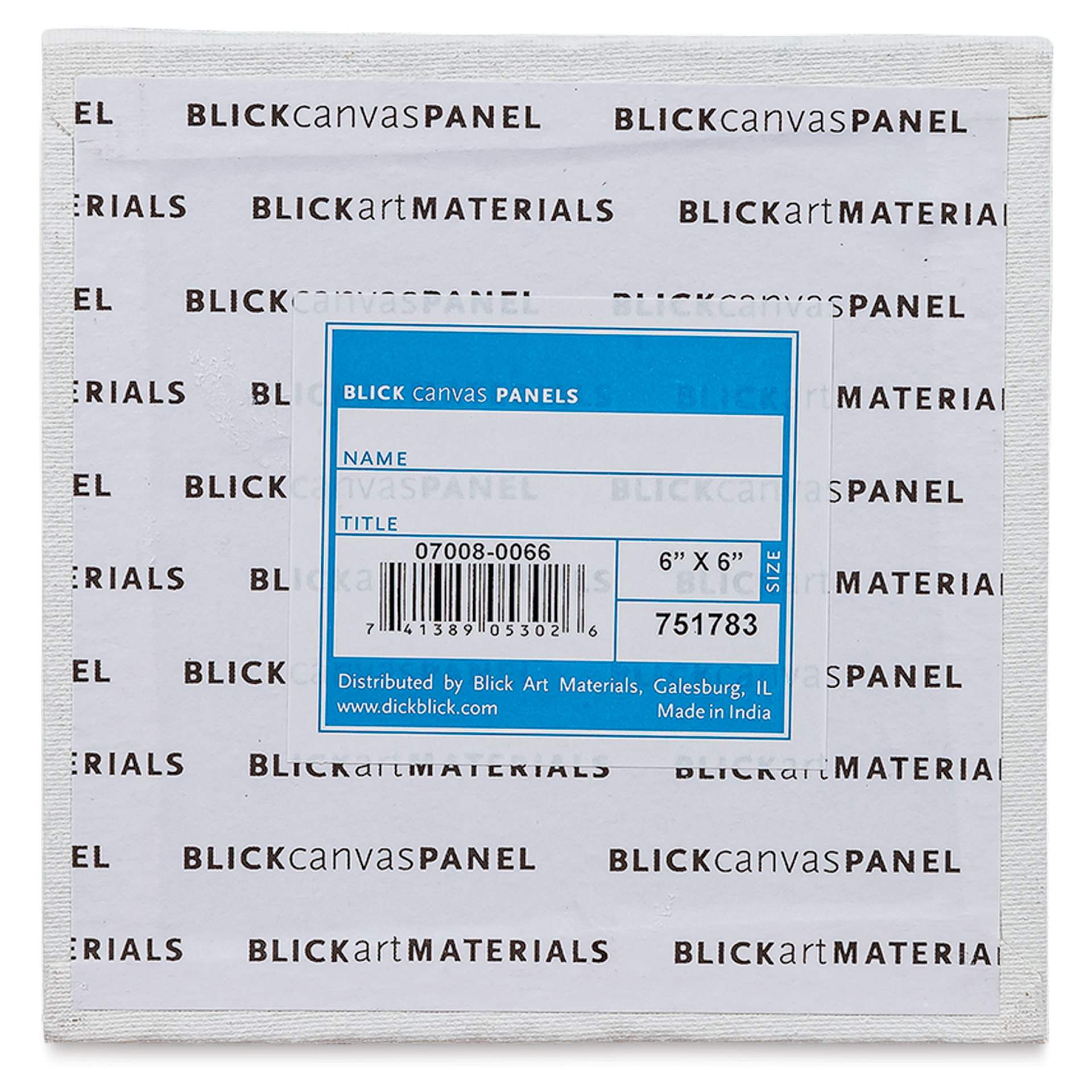 Blick Studio Cotton Canvas Panel - 6" x 6" back