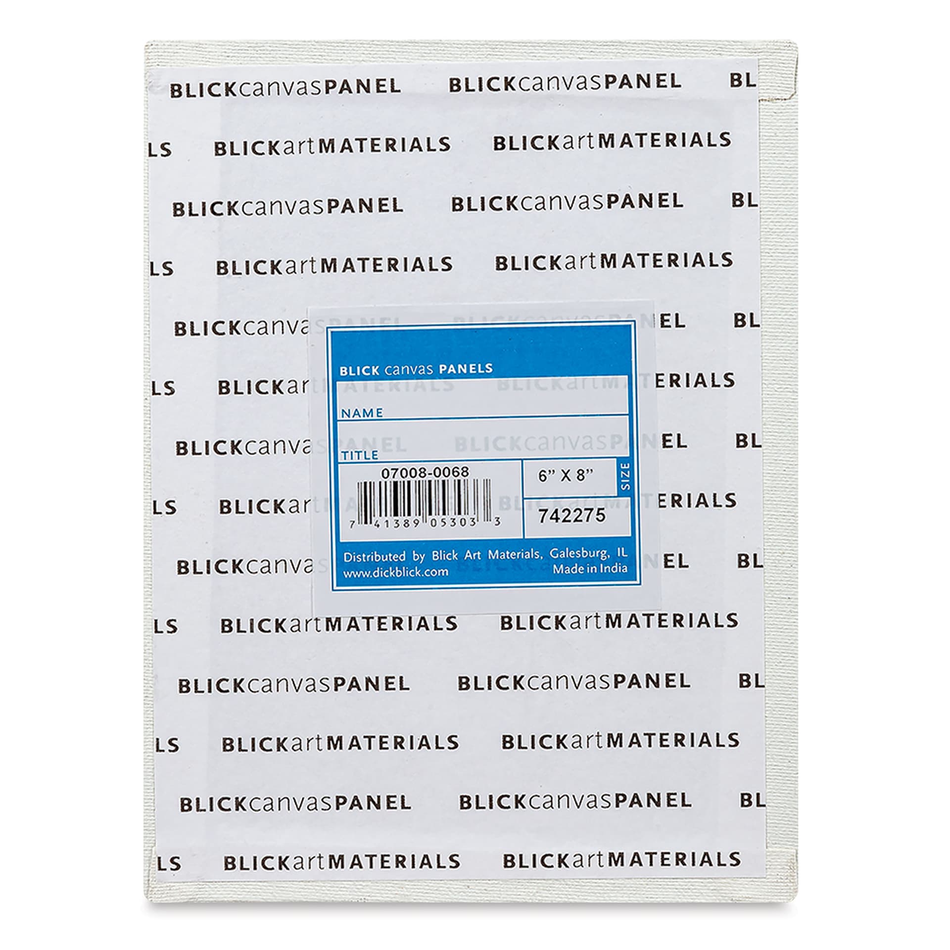 Blick Studio Cotton Canvas Panel - 6" x 8" back Blick Studio Cotton Canvas Panel - 6" x 8" back