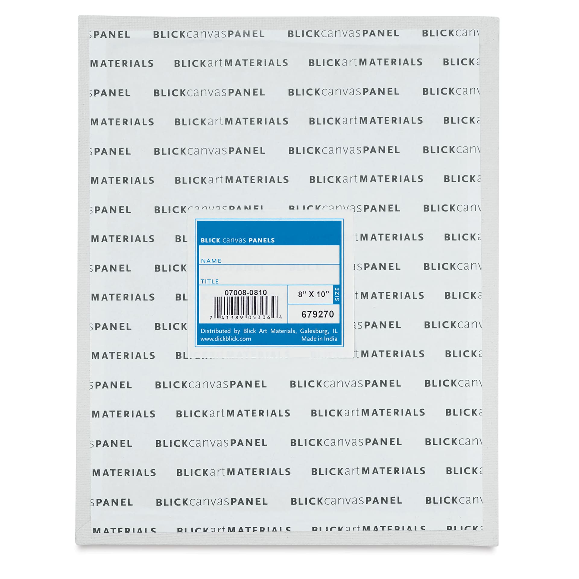 Blick Studio Cotton Canvas Panel - 8" x 10" back