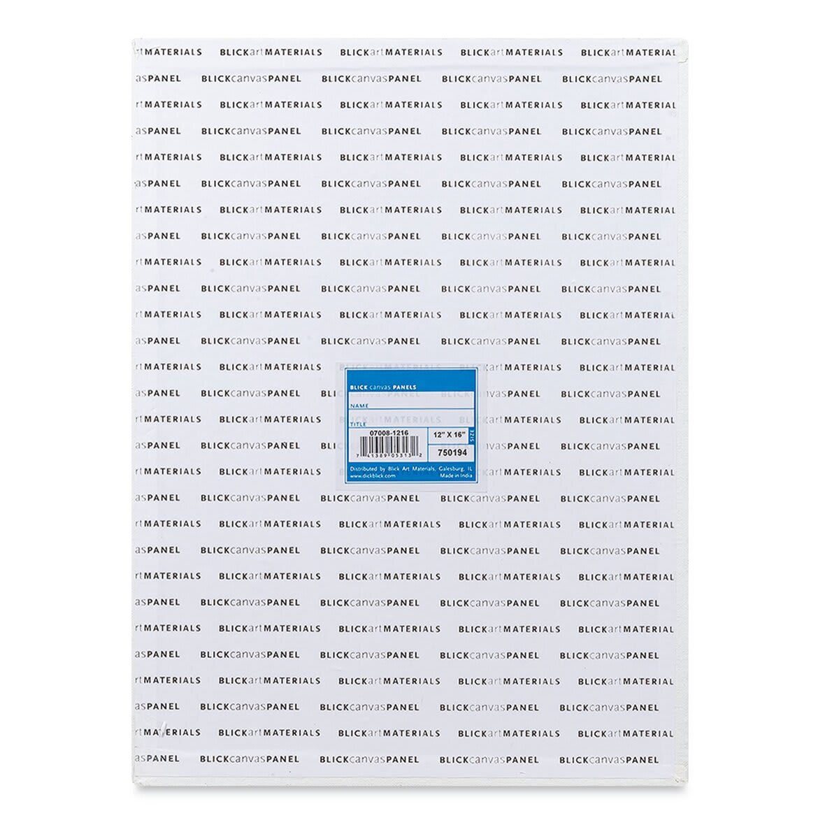 Blick Studio Cotton Canvas Panels - 12" x 16", Pkg of 5 back