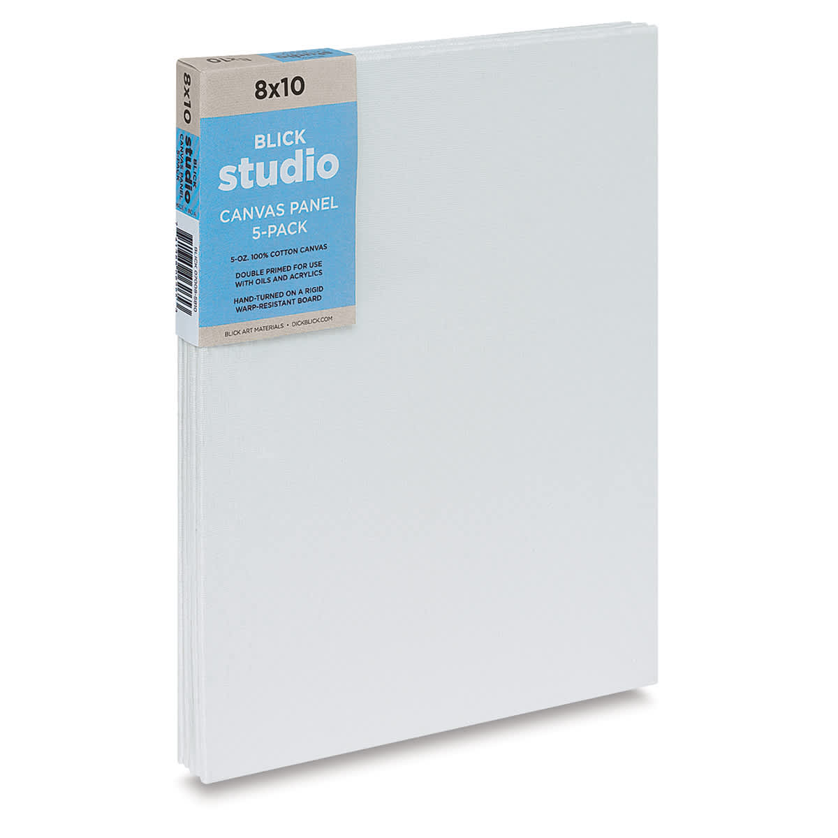 Blick Studio Cotton Canvas Panels - 8'' x 10'', Pkg of 5
