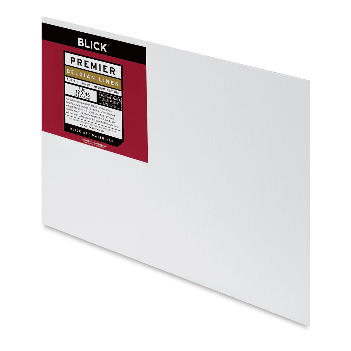Blick Belgian Linen Archival Panel - 12" x 16", Acrylic-primed