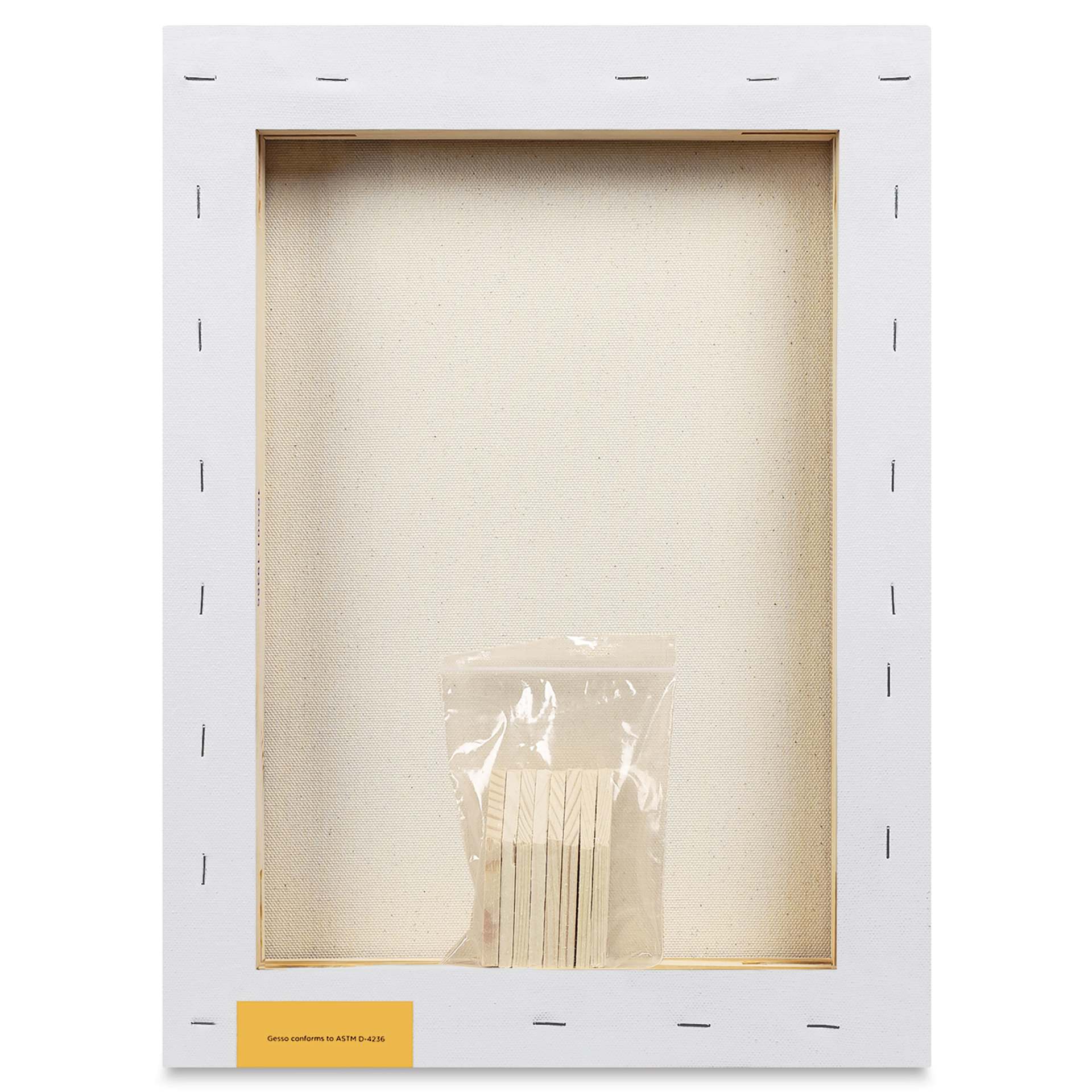 Blick Premier Stretched Cotton Canvas - Gallery Profile, Back-Stapled, 12" x 16" back