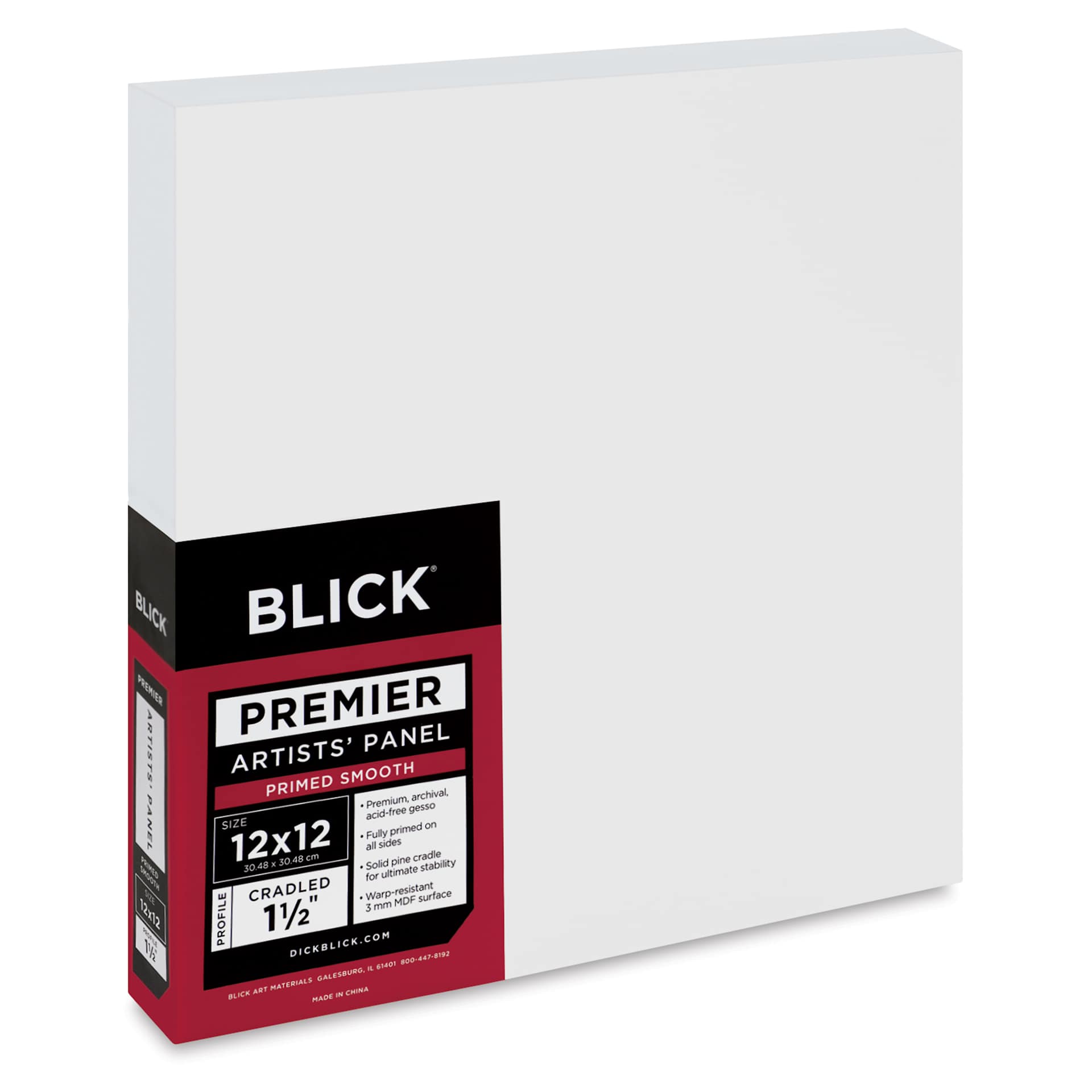 Blick Premier Artists' Panel - Gallery Cradle, 1-1/2", 12"  x 12"