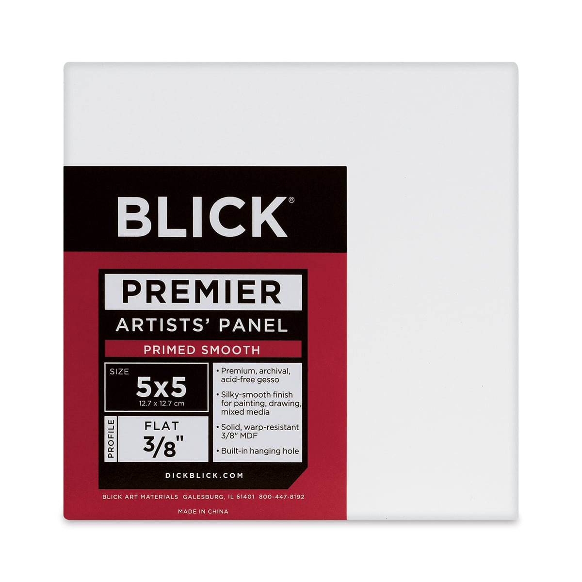 Blick Premier Artists' Panel - Flat, 3/8", 5" x 5"